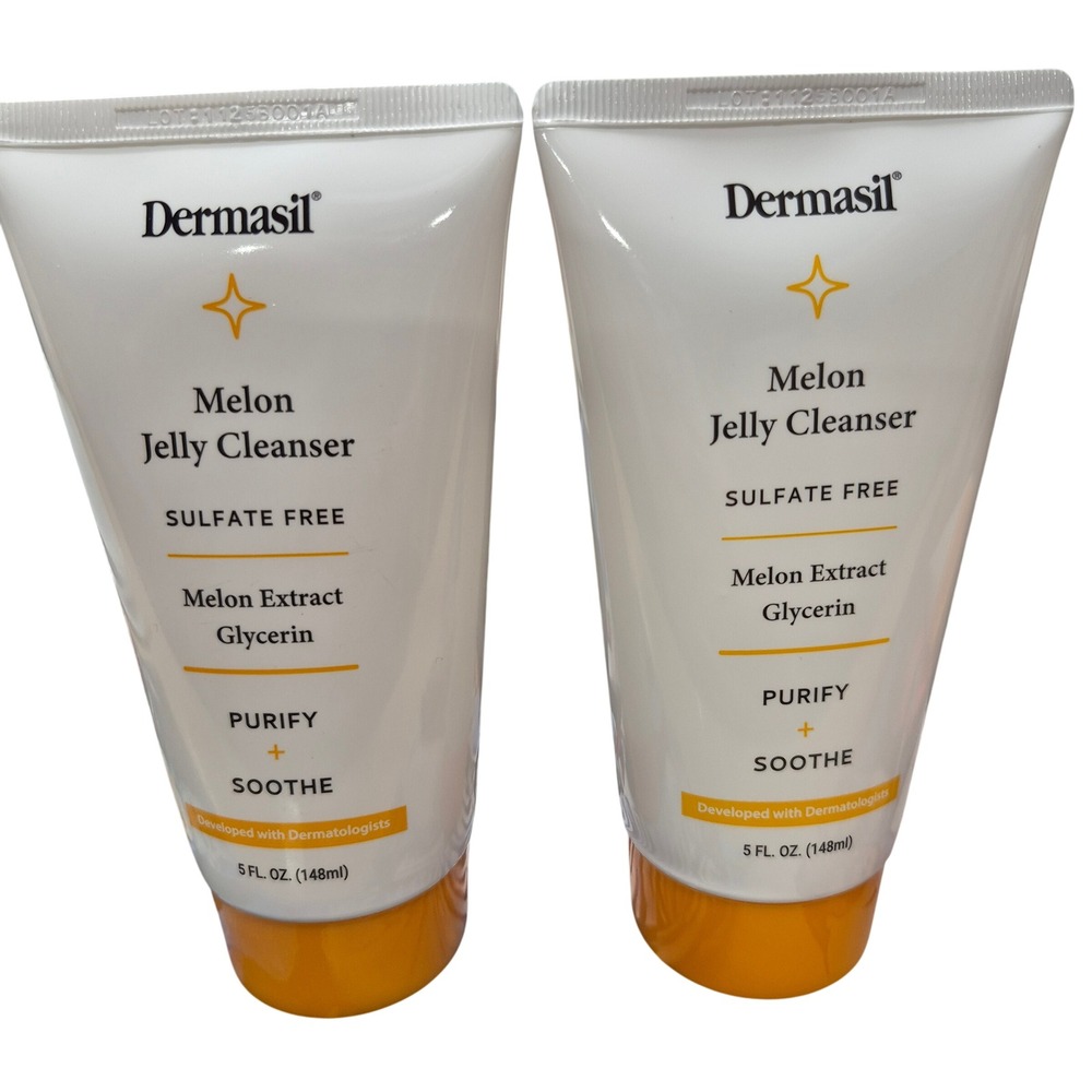 Dermasil Melon Jelly Cleanser Sulfate Free Purify Soothe 5oz 2 Pack